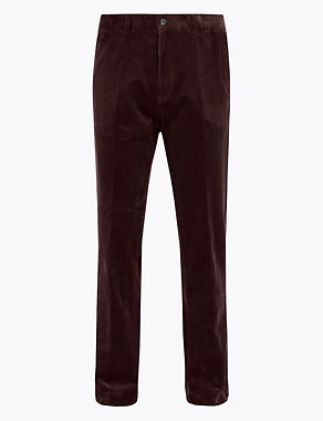 Regular Fit Luxury Corduroy Stretch Trousers Image 2 of 4
