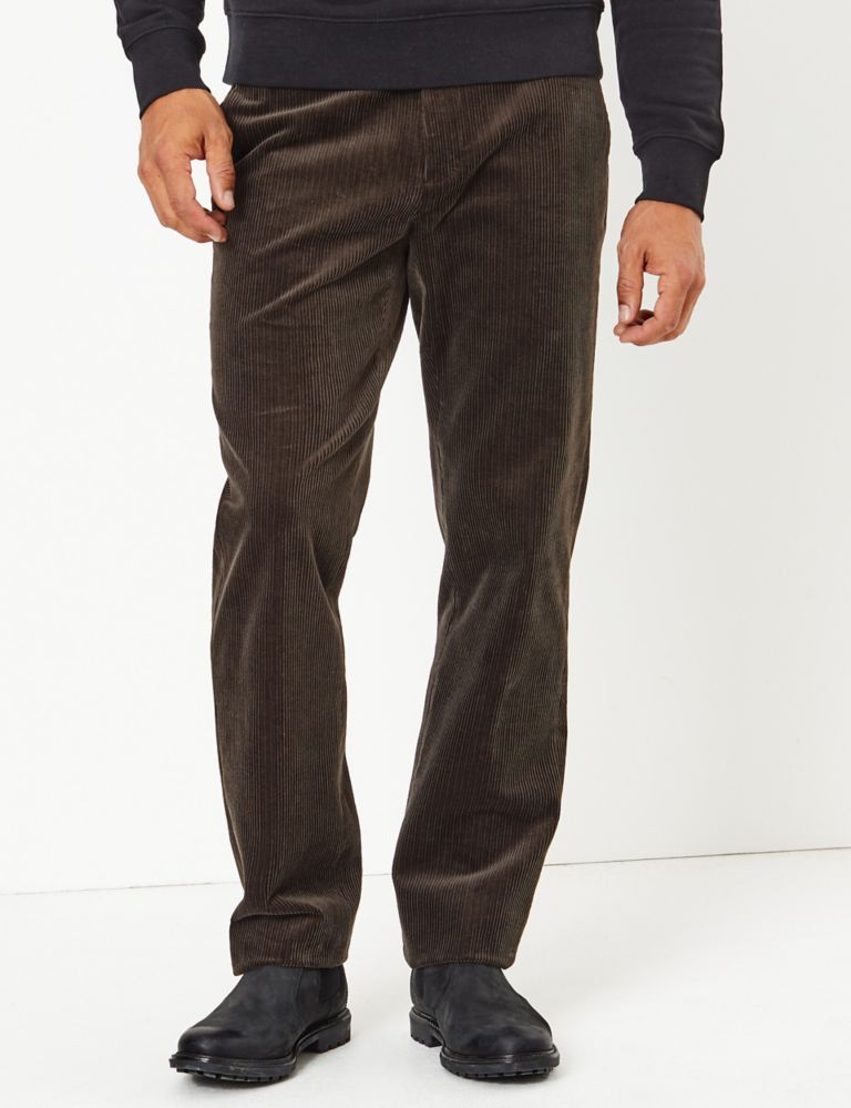 Regular Fit Luxury Corduroy Stretch Trousers | M&S Collection | M&S
