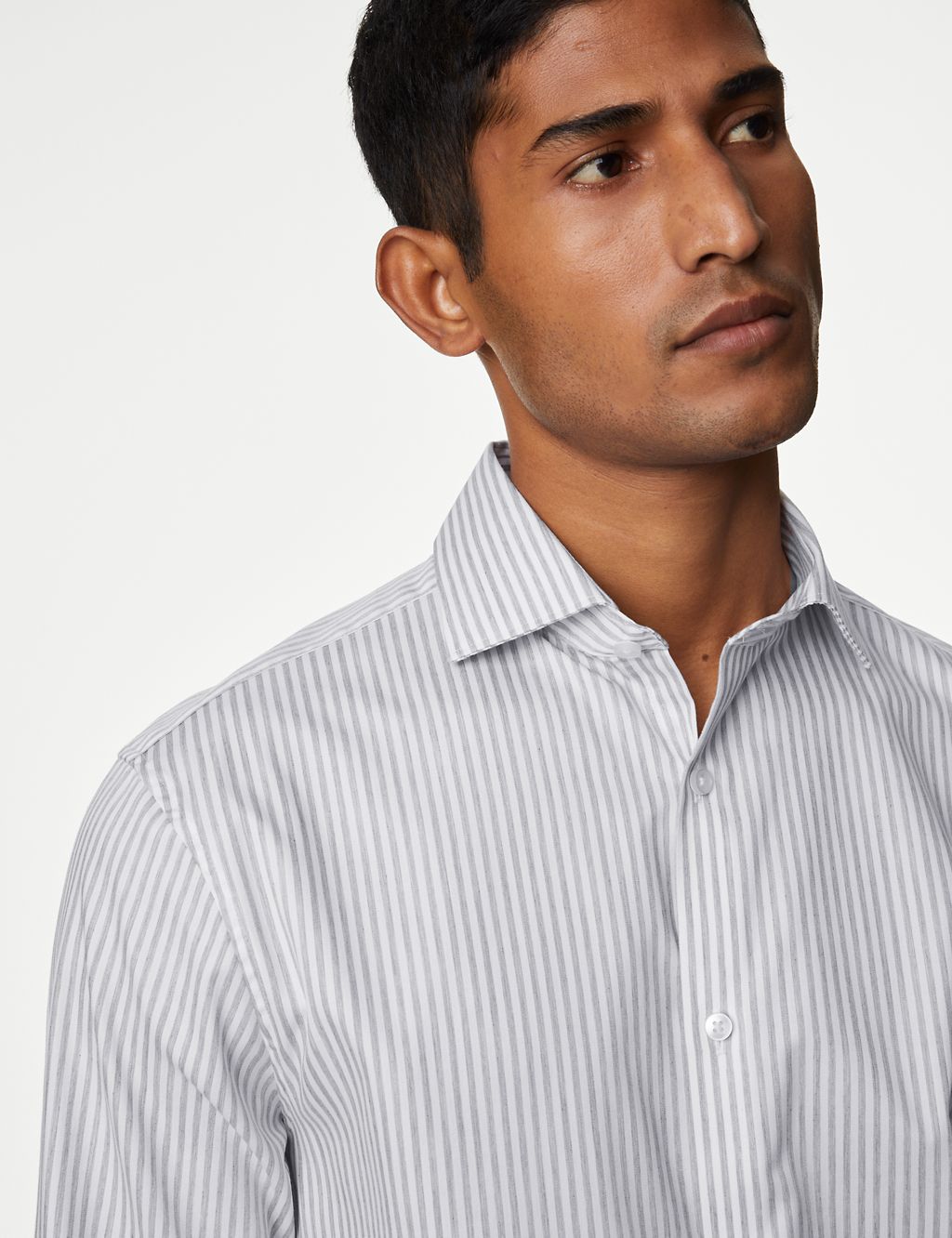 Regular Fit Luxury Cotton Double Cuff Striped Shirt 2 of 9