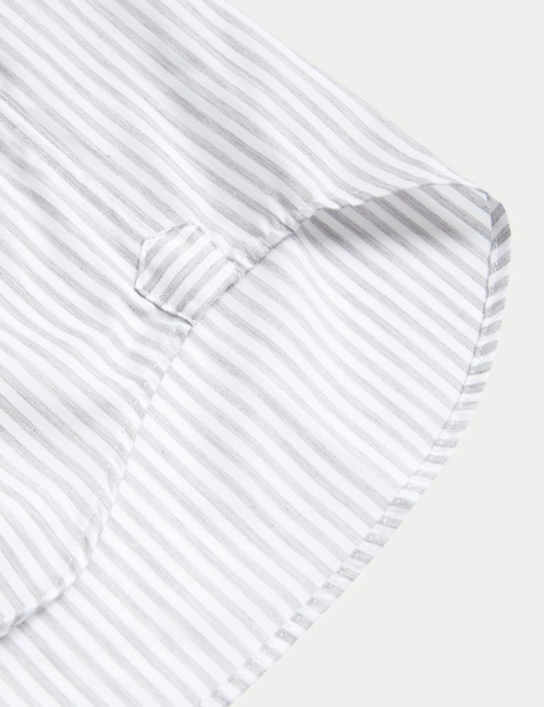 Regular Fit Luxury Cotton Double Cuff Striped Shirt 9 of 9
