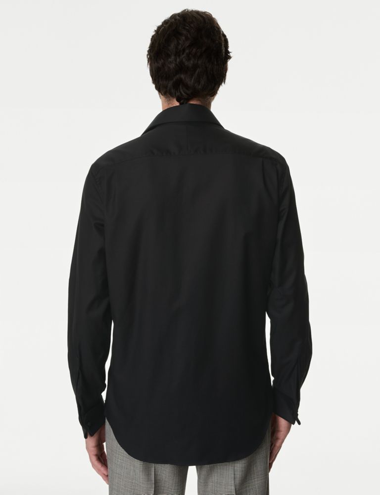 Regular Fit Luxury Cotton Double Cuff Twill Shirt | M&S SARTORIAL | M&S