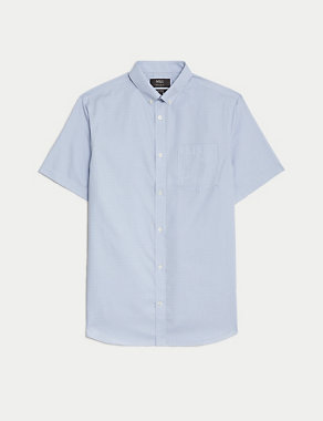 Regular Fit Non Iron Pure Cotton Gingham Shirt Image 2 of 6