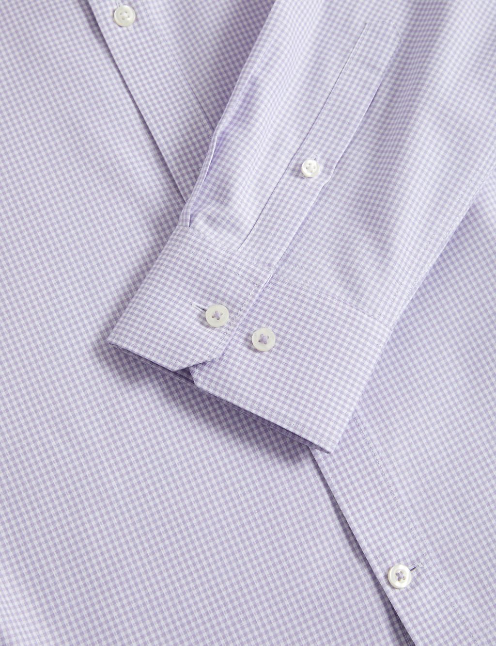 Regular Fit Non Iron Pure Cotton Gingham Shirt 4 of 4