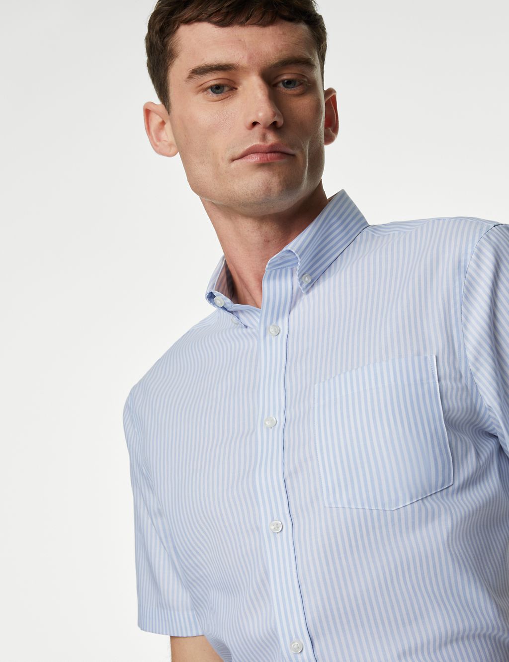 Regular Fit Non Iron Pure Cotton Striped Shirt 4 of 6