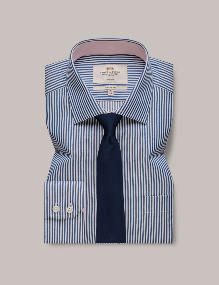 Regular Fit Non Iron Pure Cotton Striped Shirt 2 of 3