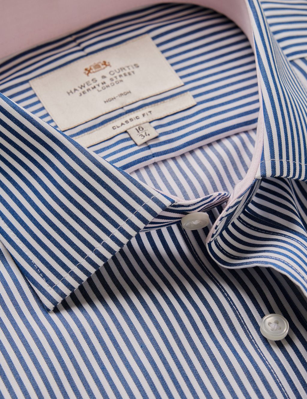 Regular Fit Non Iron Pure Cotton Striped Shirt 2 of 3