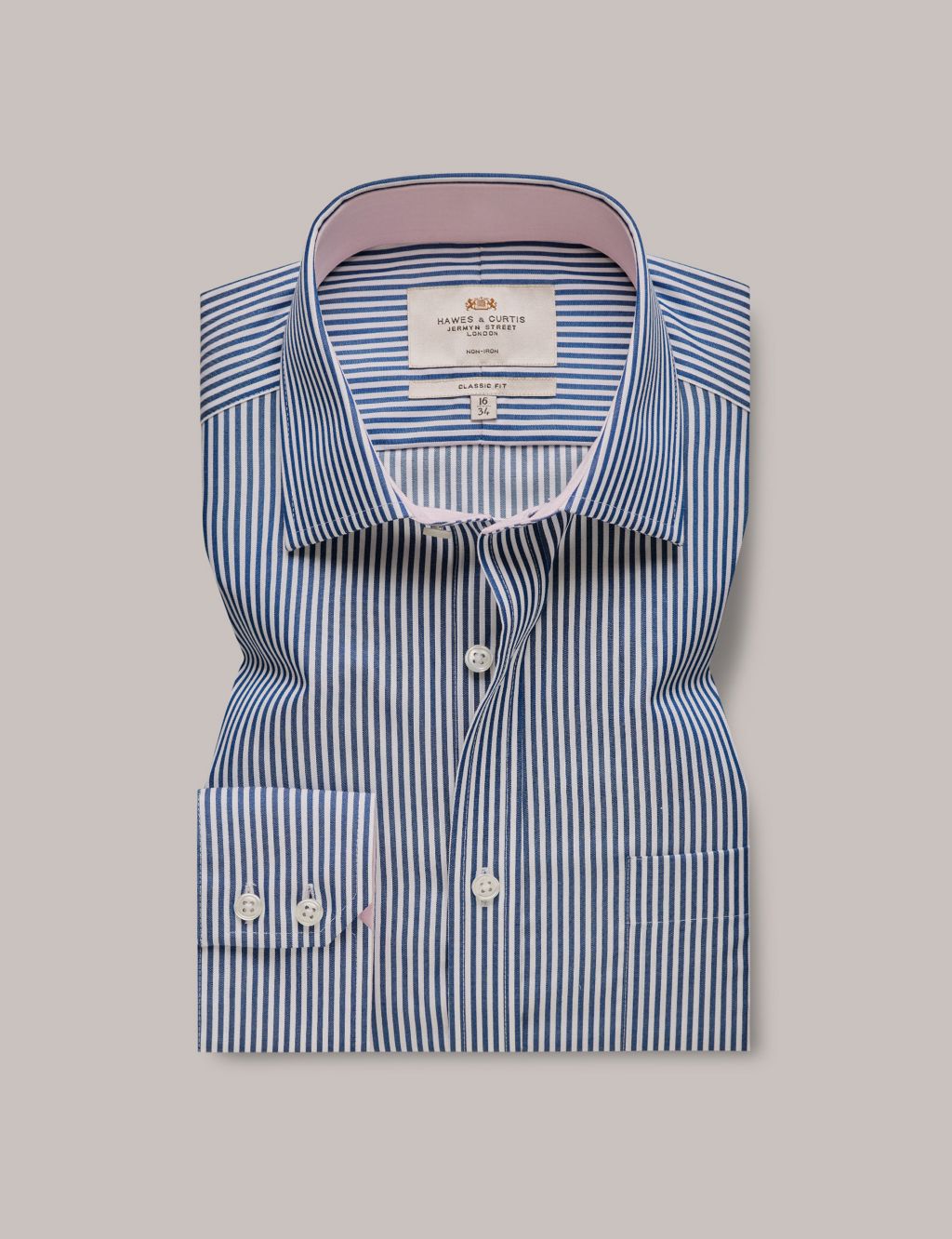 Regular Fit Non Iron Pure Cotton Striped Shirt 3 of 3