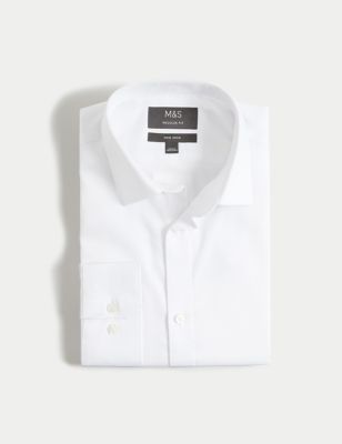 Regular Fit Non Iron Pure Cotton Textured Shirt Image 2 of 6