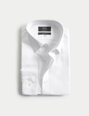 Regular Fit Non Iron Pure Cotton Twill Shirt Image 2 of 4