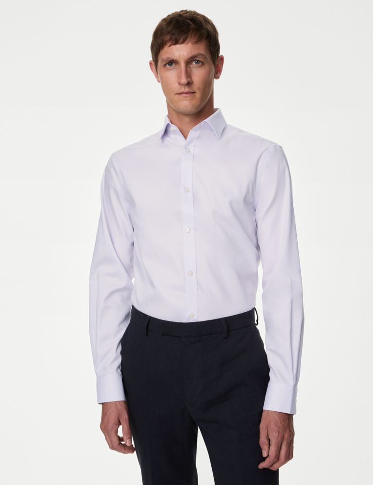 Regular Fit Non Iron Pure Cotton Twill Shirt 2 of 4