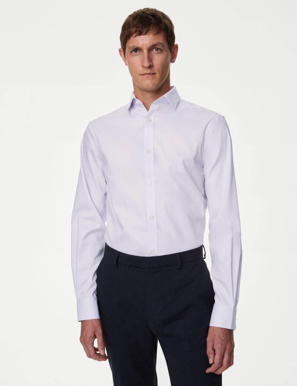 Regular Fit Non Iron Pure Cotton Twill Shirt 1 of 4