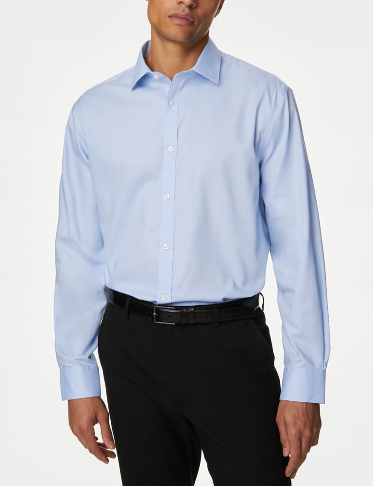 Regular Fit Non Iron Pure Cotton Twill Shirt 1 of 5