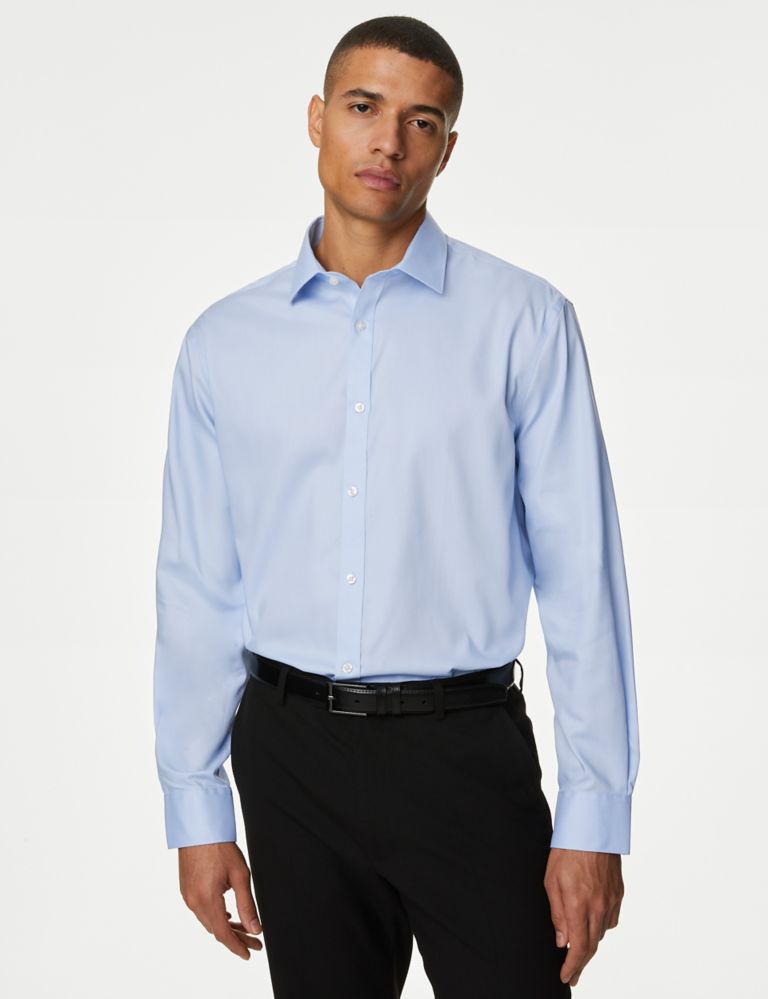 Regular Fit Non Iron Pure Cotton Twill Shirt 3 of 5