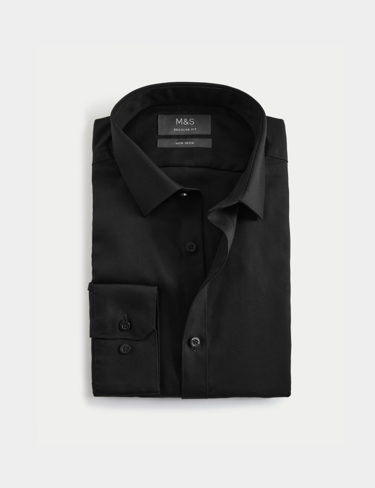 Regular Fit Non Iron Pure Cotton Twill Shirt M S Collection M S