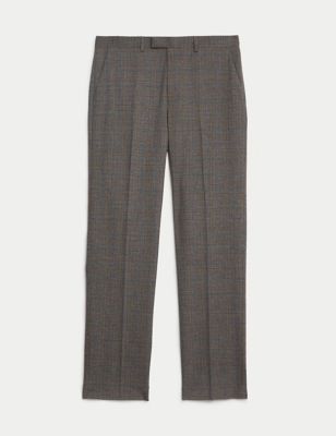 Regular Fit Prince of Wales Check Trousers Image 2 of 8