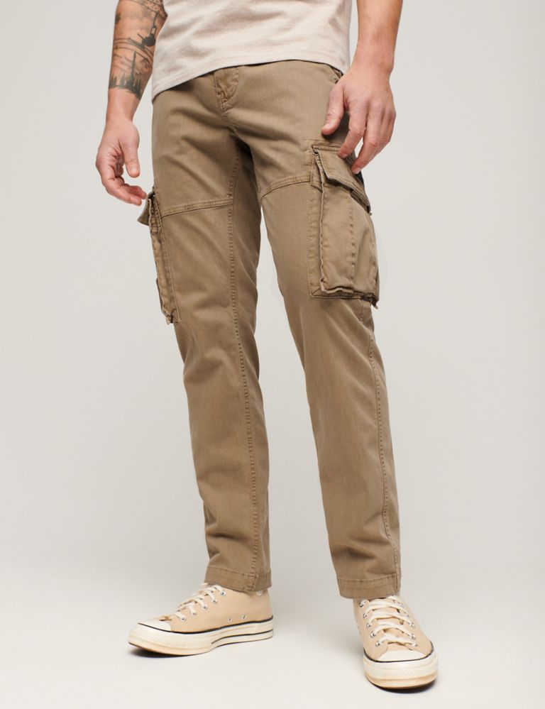 Regular Fit Pure Cotton Cargo Trousers 2 of 6