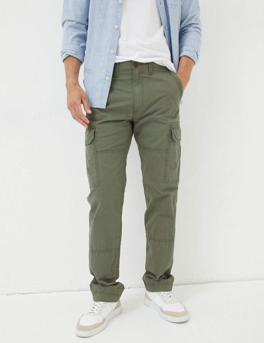 Regular Fit Pure Cotton Cargo Trousers 2 of 5