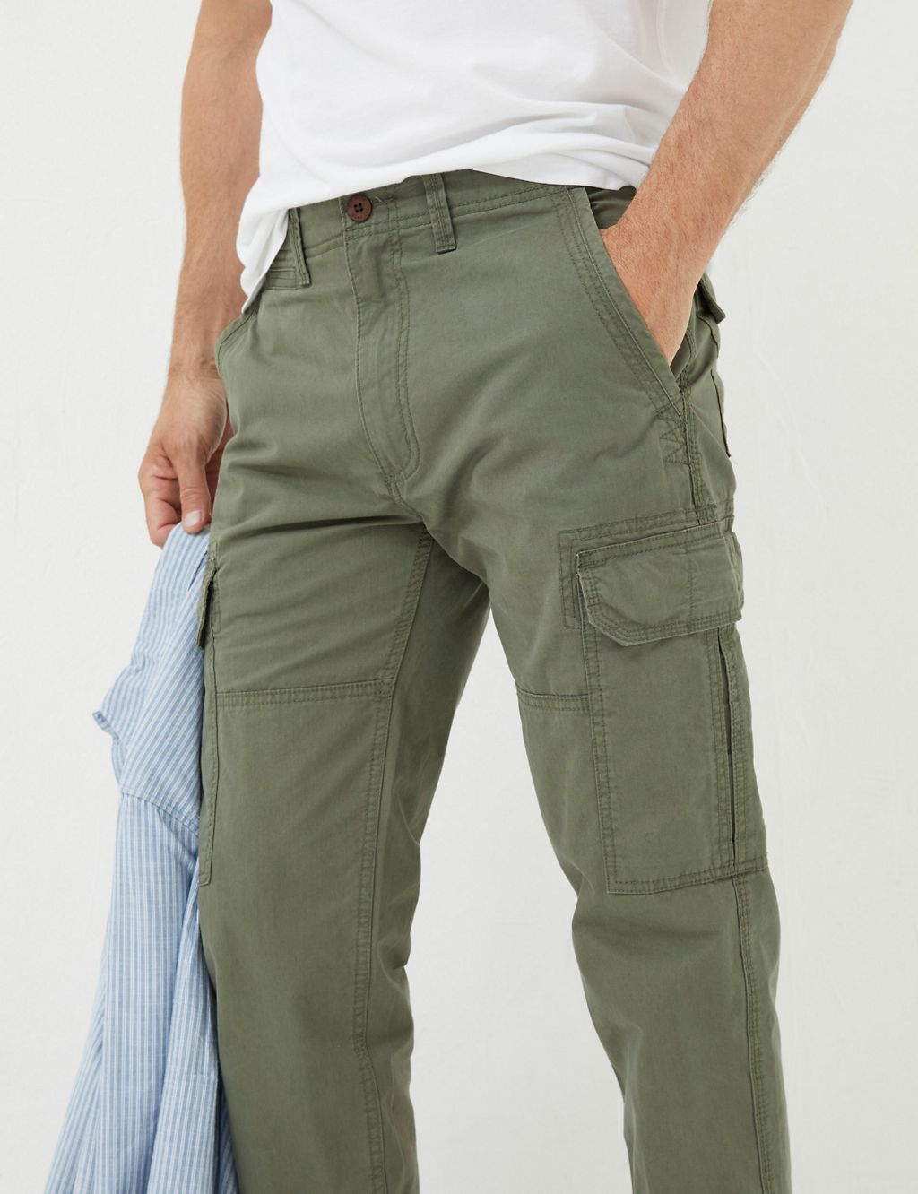 Regular Fit Pure Cotton Cargo Trousers 5 of 5