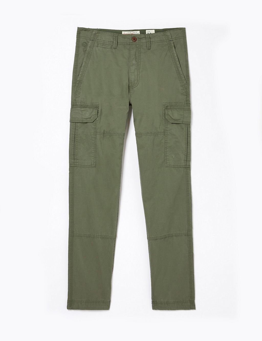 Regular Fit Pure Cotton Cargo Trousers 1 of 5