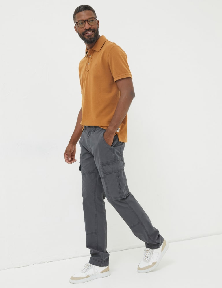 Regular Fit Pure Cotton Cargo Trousers 1 of 5