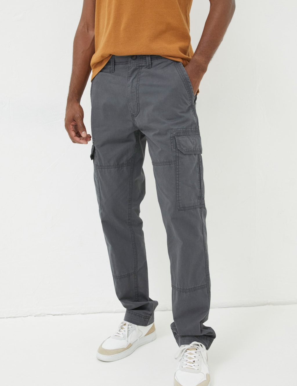 Regular Fit Pure Cotton Cargo Trousers 2 of 5