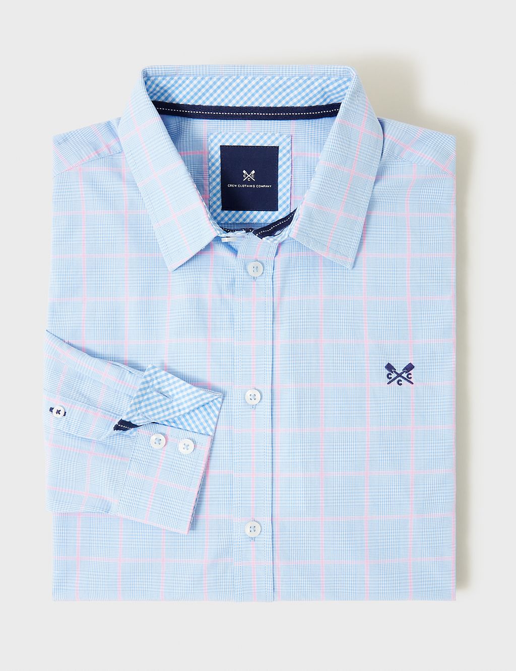 Regular Fit Pure Cotton Check Oxford Shirt | Crew Clothing | M&S