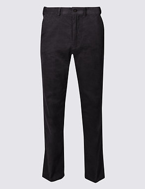 Regular Fit Pure Cotton Corduroy Trousers Image 2 of 4