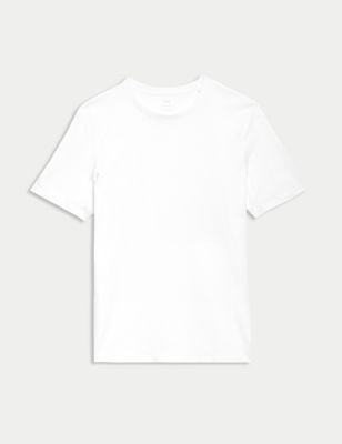 Regular Fit Pure Cotton Crew Neck T-Shirt Image 2 of 5