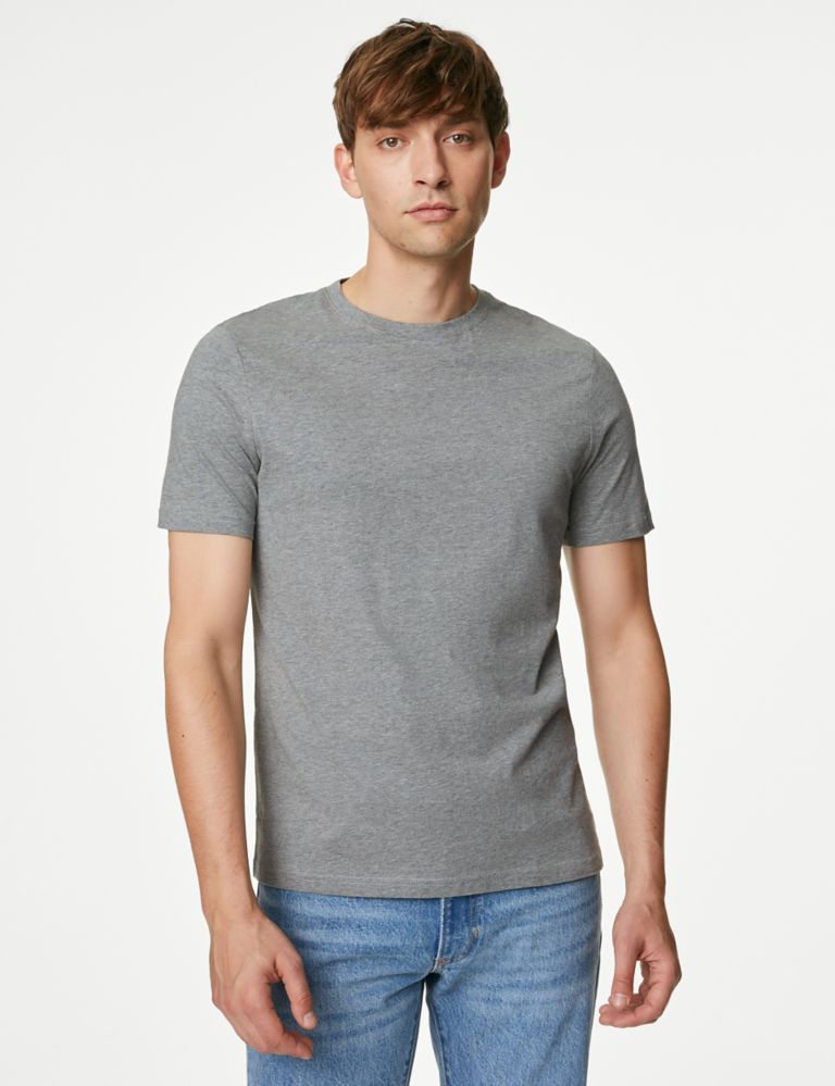 Regular Fit Pure Cotton Crew Neck T-Shirt 4 of 5