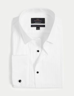 Regular Fit Pure Cotton Double Cuff Dress Shirt Image 2 of 9
