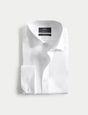 Regular Fit Pure Cotton Double Cuff Twill Shirt Image 2 of 5