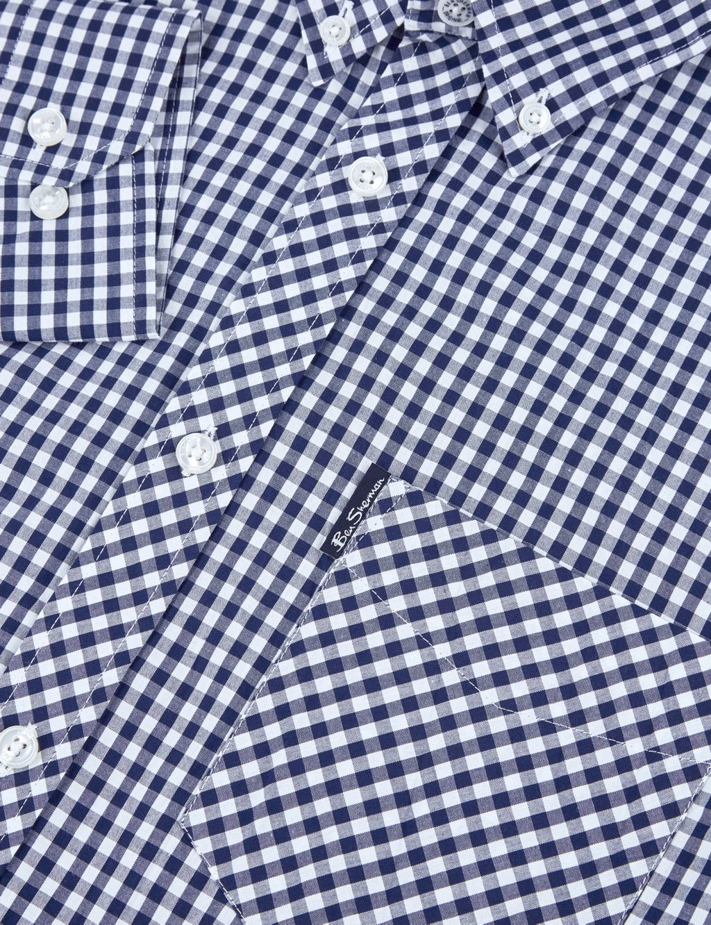 Regular Fit Pure Cotton Gingham Oxford Shirt 6 of 6