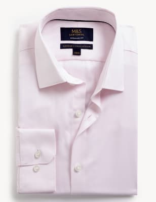 Regular Fit Pure Cotton Herringbone Shirt Image 2 of 10
