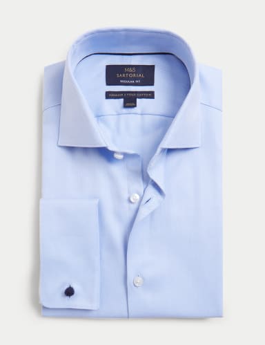 Regular Fit Pure Cotton Herringbone Shirt 3 of 11
