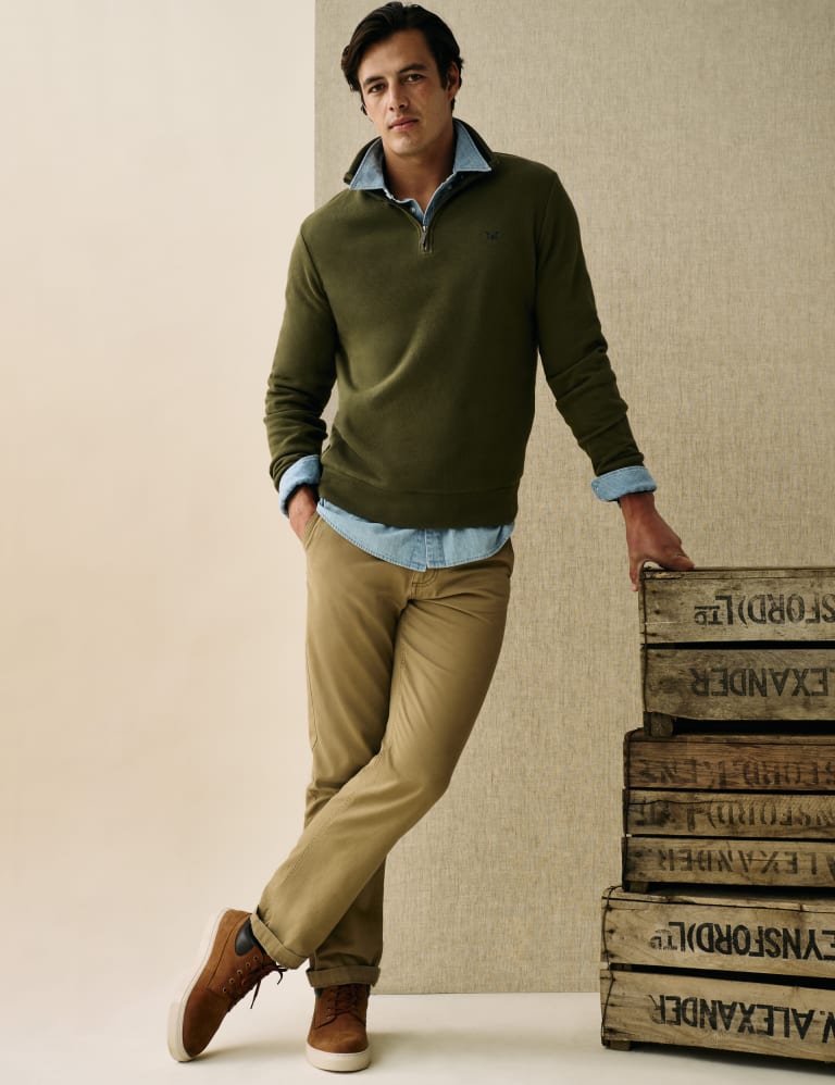 Regular Fit Pure Cotton Lightweight Chinos
