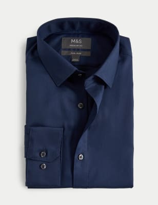 Regular Fit Pure Cotton Non Iron Shirt Image 2 of 5