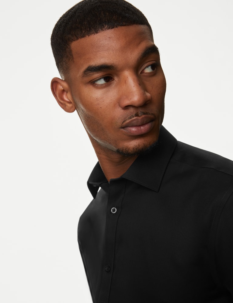 Regular Fit Pure Cotton Non Iron Shirt M&S Collection M&S