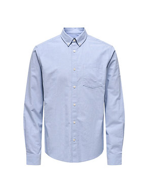 Regular Fit Pure Cotton Oxford Shirt Image 2 of 5