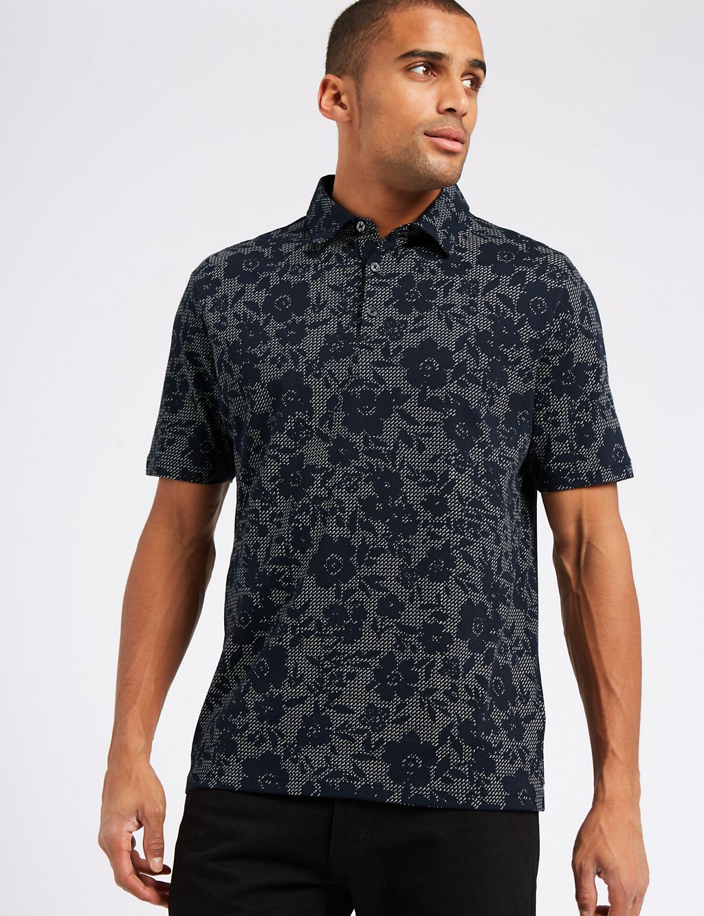 Regular Fit Pure Cotton Printed Polo Shirt 2 of 4