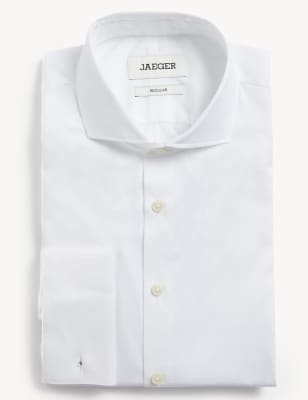 Regular Fit Pure Cotton Shirt With Double Cuff Image 2 of 8