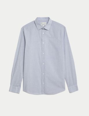 Regular Fit Pure Cotton Textured Shirt Image 2 of 4