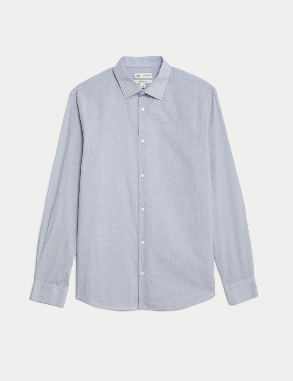 Regular Fit Pure Cotton Textured Shirt | M&S Collection | M&S