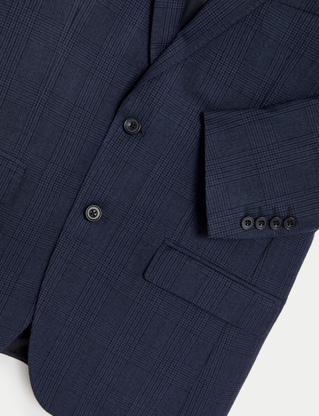 Regular Fit Pure Wool Check Suit Jacket 5 of 7