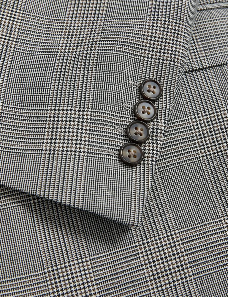 Regular Fit Pure Wool Check Suit Jacket 6 of 7