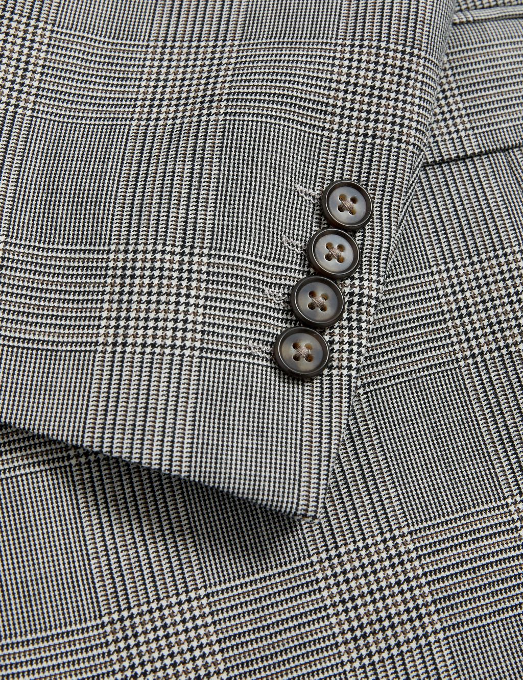 Regular Fit Pure Wool Check Suit Jacket 4 of 7