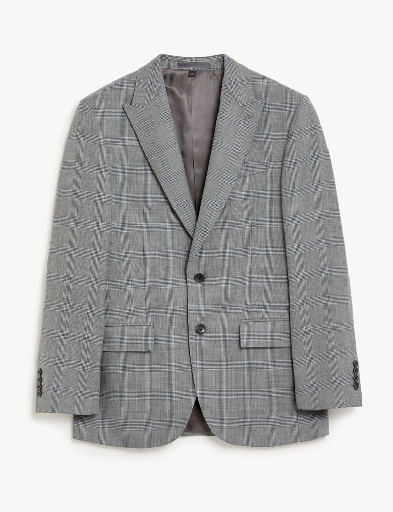 Regular Fit Pure Wool Check Suit Jacket 3 of 9