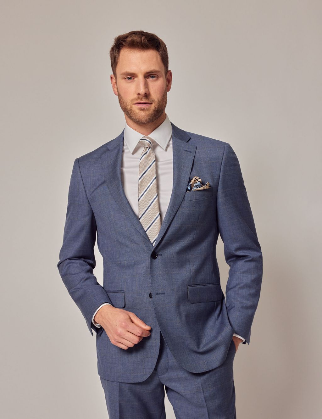 Regular Fit Pure Wool Check Suit Jacket | Hawes & Curtis | M&S