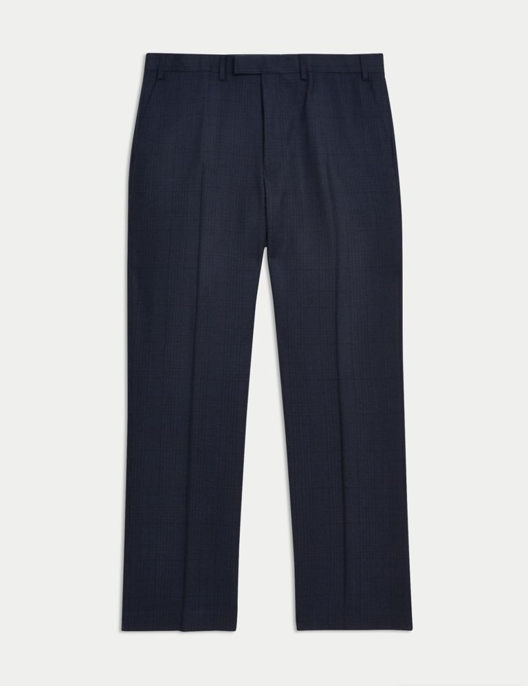Regular Fit Pure Wool Check Suit Trousers | M&S SARTORIAL | M&S