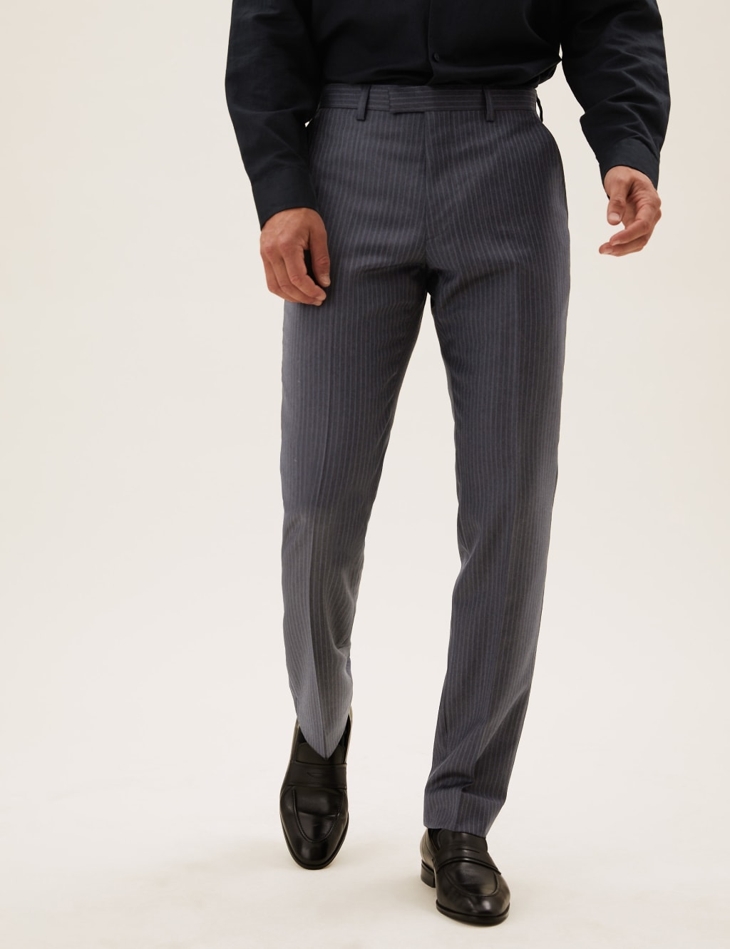 Wool Trousers With Pinstripe Motif main image 1