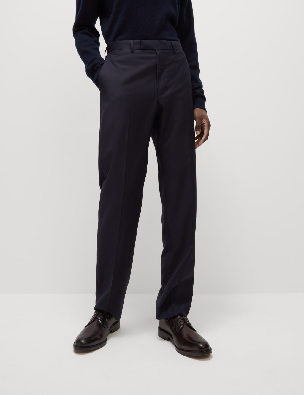 Regular Fit Pure Wool Suit Trousers 3 of 6